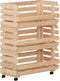 vidaXL - Groentetrolley - 57x30x80 - cm - massief - grenenhout