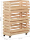 vidaXL - Groentetrolley - 57x30x80 - cm - massief - grenenhout