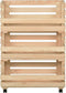 vidaXL - Groentetrolley - 57x30x80 - cm - massief - grenenhout