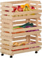 vidaXL - Groentetrolley - 57x30x80 - cm - massief - grenenhout