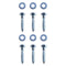 vidaXL - Grondanker - L-vormig - 5x5x50 - cm - gegalvaniseerd - staal - 2 - st