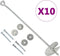 vidaXL - Grondankers - 10 - st - 10x60 - cm - gegalvaniseerd - metaal