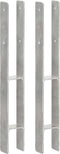 vidaXL - Grondankers - 2 - st - 7x6x60 - cm - gegalvaniseerd - staal - zilverkleurig