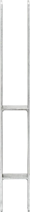 vidaXL - Grondankers - 2 - st - 7x6x60 - cm - gegalvaniseerd - staal - zilverkleurig
