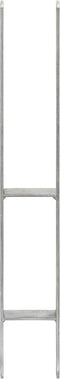 vidaXL - Grondankers - 2 - st - 8x6x60 - cm - gegalvaniseerd - staal - zilverkleurig