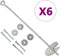 vidaXL - Grondankers - 6 - st - 10x60 - cm - gegalvaniseerd - metaal