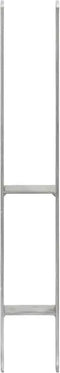 vidaXL - Grondankers - 6 - st - 7x6x60 - cm - gegalvaniseerd - staal - zilverkleurig