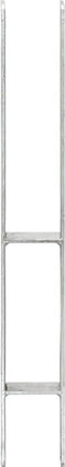 vidaXL - Grondankers - 6 - st - 7x6x60 - cm - gegalvaniseerd - staal - zilverkleurig