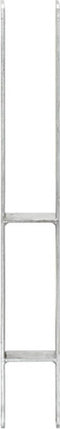 vidaXL - Grondankers - 6 - st - 7x6x60 - cm - gegalvaniseerd - staal - zilverkleurig