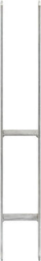 vidaXL - Grondankers - 6 - st - 8x6x60 - cm - gegalvaniseerd - staal - zilverkleurig