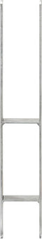 vidaXL - Grondankers - 6 - st - 9x6x60 - cm - gegalvaniseerd - staal - zilverkleurig