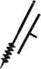 vidaXL - Grondboor - 100 - mm - met - 5 - m - verlengstuk - Staal