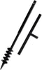 vidaXL - Grondboor - 80mm - met - 9m - verlengstuk - Staal