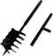 vidaXL - Grondboor - met - handvat - 200 - mm - en - verlengstukken - 9 - m - (staal)