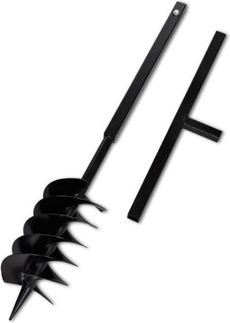 vidaXL - Grondboor - met - handvat - en - schroefkop - 150 - mm - (zwart)