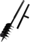 vidaXL - Grondboor - met - handvat - en - schroefkop - 150 - mm - (zwart)