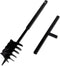 vidaXL - Grondboor - met - handvat - en - schroefkop - 180 - mm - (zwart)