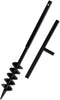 vidaXL - Grondboor - met - handvat - en - schroefkop - (dubbele - schroef) - 100 - mm - (zwart)