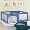 VidaXL Grondbox - Babybox - Kinderbox - Speelbox met 2 deuren oxford stof lichtblauw