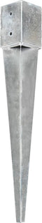 vidaXL - Grondpinnen - 12 - st - 10x10x76 - cm - gegalvaniseerd - staal - zilverkleurig
