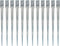 vidaXL - Grondpinnen - 12 - st - 7x7x90 - cm - gegalvaniseerd - staal - zilverkleurig