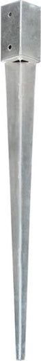 vidaXL - Grondpinnen - 12 - st - 7x7x90 - cm - gegalvaniseerd - staal - zilverkleurig