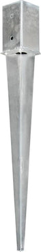 vidaXL - Grondpinnen - 12 - st - 8x8x76 - cm - gegalvaniseerd - staal - zilverkleurig
