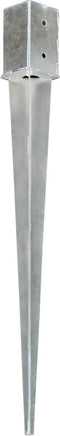 vidaXL - Grondpinnen - 12 - st - 8x8x91 - cm - gegalvaniseerd - staal - zilverkleurig