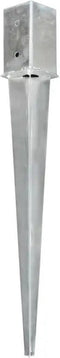 vidaXL - Grondpinnen - 12 - st - 9x9x75 - cm - gegalvaniseerd - staal - zilverkleurig