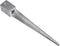 vidaXL - Grondpinnen - 12 - st - 9x9x75 - cm - gegalvaniseerd - staal - zilverkleurig