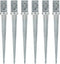 vidaXL - Grondpinnen - 12 - st - 9x9x75 - cm - gegalvaniseerd - staal - zilverkleurig
