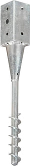 vidaXL - Grondpinnen - 2 - st - 10x10x57 - cm - gegalvaniseerd - staal - zilverkleurig