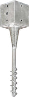 vidaXL - Grondpinnen - 2 - st - 10x10x57 - cm - gegalvaniseerd - staal - zilverkleurig