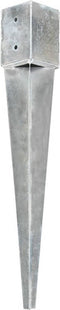 vidaXL - Grondpinnen - 2 - st - 10x10x76 - cm - gegalvaniseerd - staal - zilverkleurig