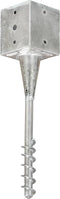 vidaXL - Grondpinnen - 2 - st - 12x12x56 - cm - gegalvaniseerd - staal - zilverkleurig
