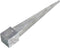 vidaXL - Grondpinnen - 2 - st - 12x12x89 - cm - gegalvaniseerd - staal - zilverkleurig