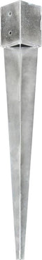vidaXL - Grondpinnen - 2 - st - 12x12x89 - cm - gegalvaniseerd - staal - zilverkleurig