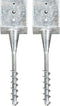 vidaXL Grondpinnen 2 st 14x14x58 cm gegalvaniseerd staal zilverkleurig VDXL_145445