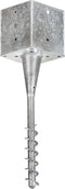 vidaXL Grondpinnen 2 st 14x14x58 cm gegalvaniseerd staal zilverkleurig VDXL_145445