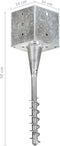 vidaXL Grondpinnen 2 st 14x14x58 cm gegalvaniseerd staal zilverkleurig VDXL_145445