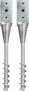 vidaXL - Grondpinnen - 2 - st - 7x7x56 - cm - gegalvaniseerd - staal - zilverkleurig