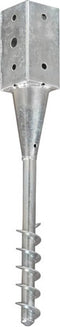 vidaXL - Grondpinnen - 2 - st - 7x7x56 - cm - gegalvaniseerd - staal - zilverkleurig
