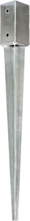vidaXL - Grondpinnen - 2 - st - 7x7x75 - cm - gegalvaniseerd - staal - zilverkleurig