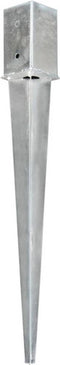 vidaXL - Grondpinnen - 2 - st - 8x8x76 - cm - gegalvaniseerd - staal - zilverkleurig