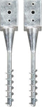 vidaXL - Grondpinnen - 2 - st - 9x9x56 - cm - gegalvaniseerd - staal - zilverkleurig