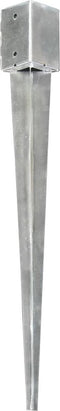 vidaXL - Grondpinnen - 2 - st - 9x9x90 - cm - gegalvaniseerd - staal - zilverkleurig