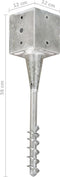 vidaXL - Grondpinnen - 6 - st - 12x12x56 - cm - gegalvaniseerd - staal - zilverkleurig