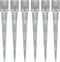 vidaXL - Grondpinnen - 6 - st - 12x12x89 - cm - gegalvaniseerd - staal - zilverkleurig