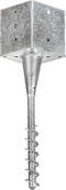 vidaXL - Grondpinnen - 6 - st - 14x14x58 - cm - gegalvaniseerd - staal - zilverkleurig