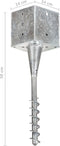 vidaXL - Grondpinnen - 6 - st - 14x14x58 - cm - gegalvaniseerd - staal - zilverkleurig